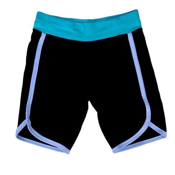 🔥4/$25 Womens Black Multicolor Biker Shorts Medium - Picture 1 of 6